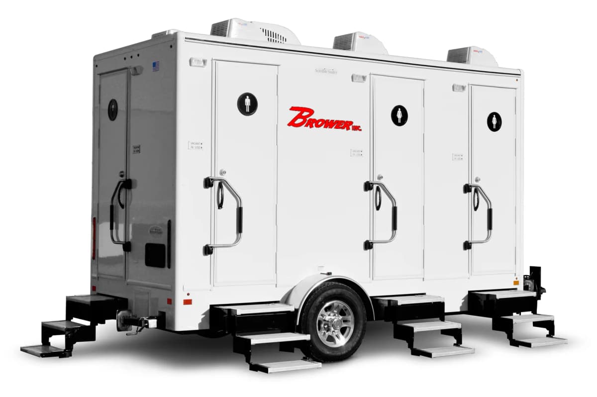 Brower Inc. 4-station restroom trailer