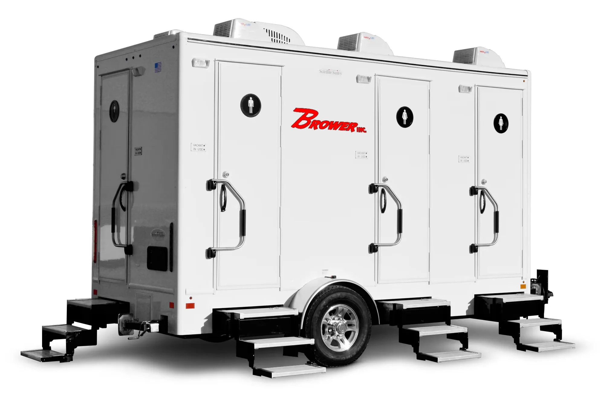 Brower Inc. 4-door, 4-station trailer with Brower logo