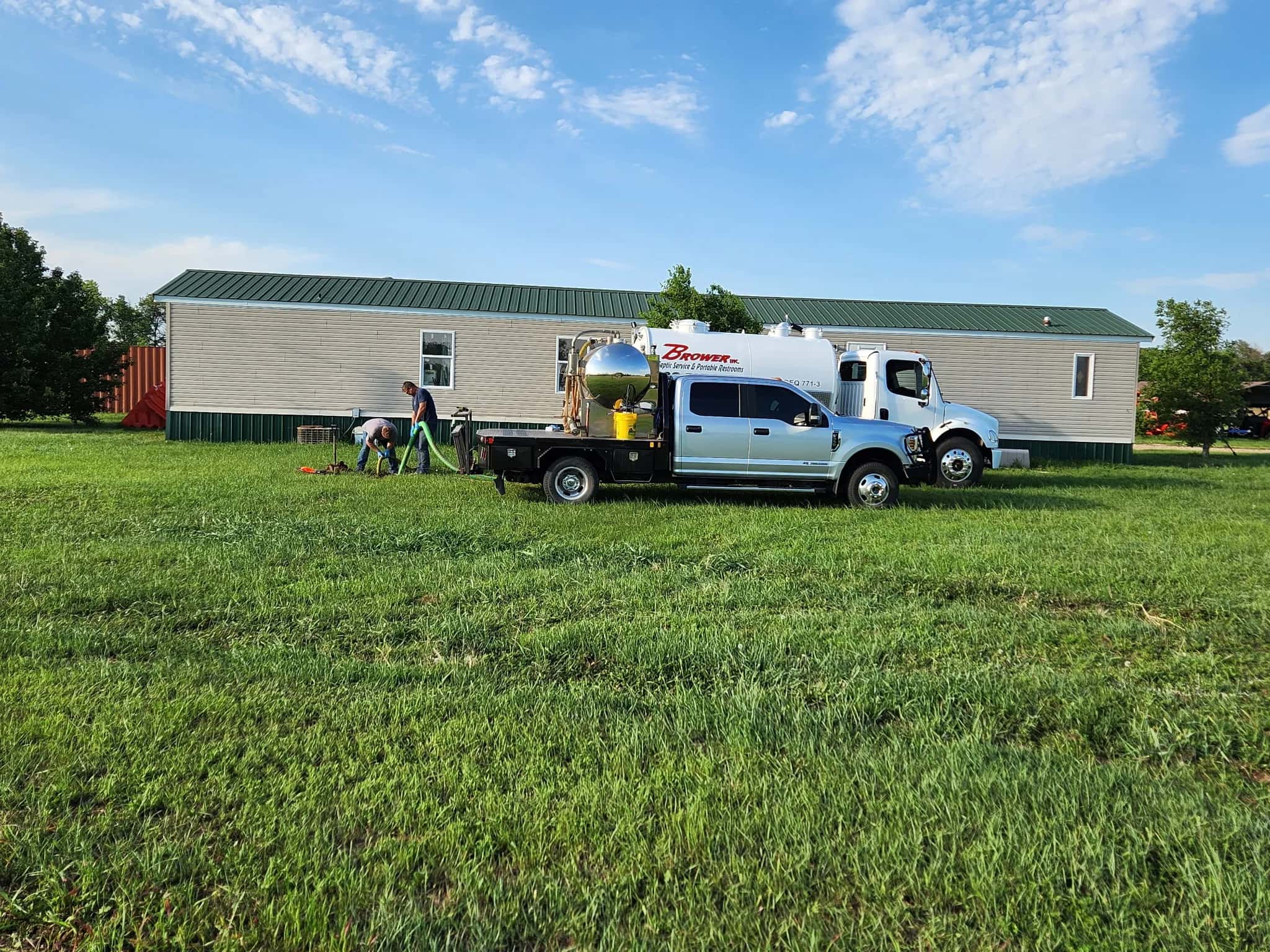 Brower Inc. septic system inspection at a rural Oklahoma property