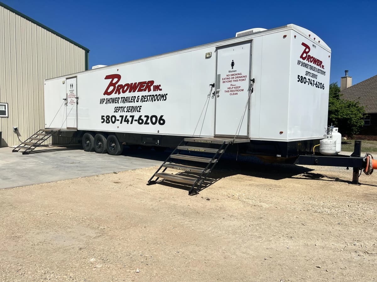 Brower Inc. VIP shower and restroom trailer